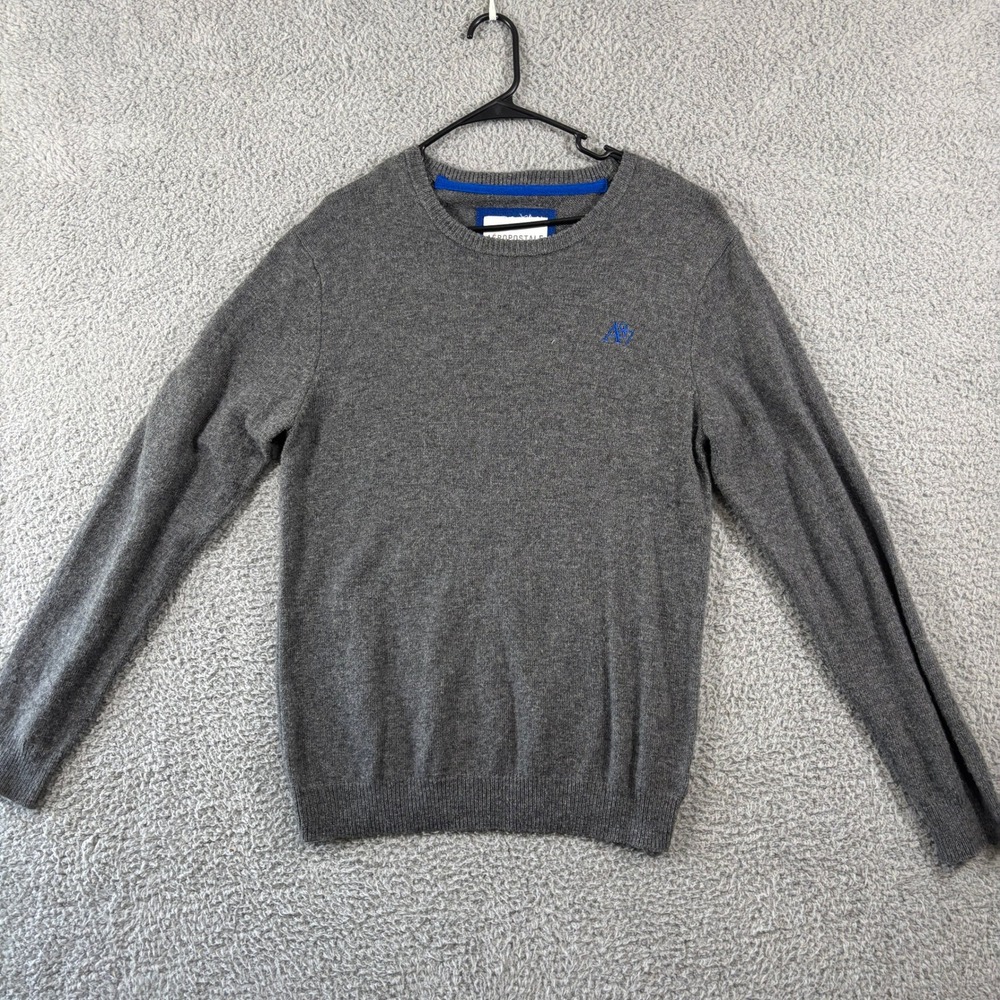 Aeropostale Mens Grey Wool Blend Crewneck Pullover Sweater Large